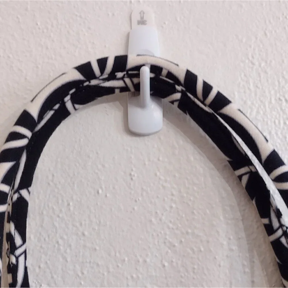 Vera Bradley Black White Geometric Tile Design Satchel Handbag Purse Twist Lock
